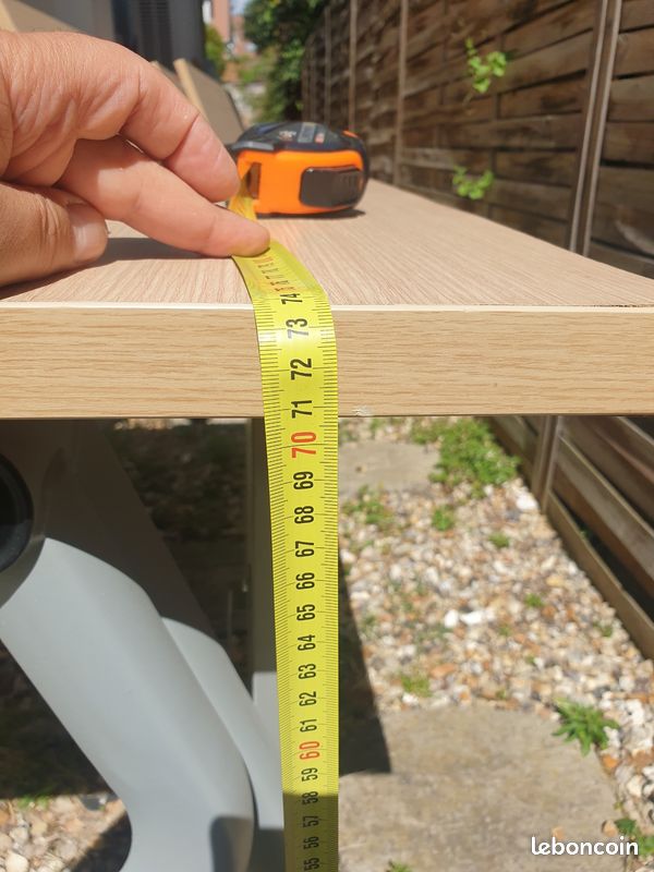Table de bureau pliante bois et metal (image 9)