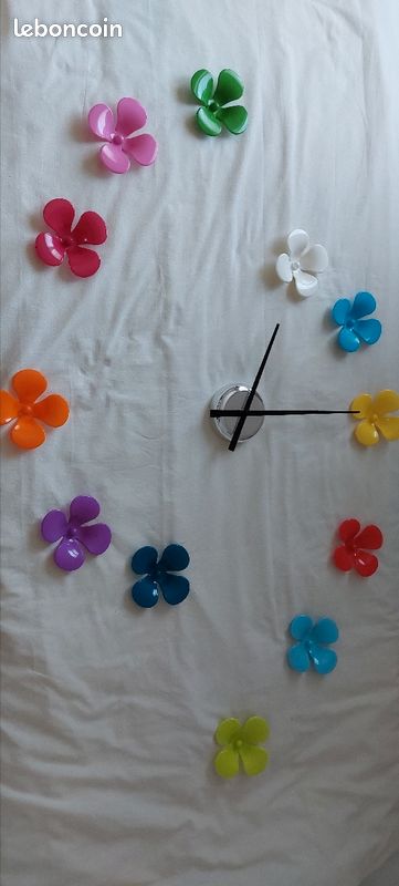 Horloge murale fleurs NEUVE à composer soi même (image 4)