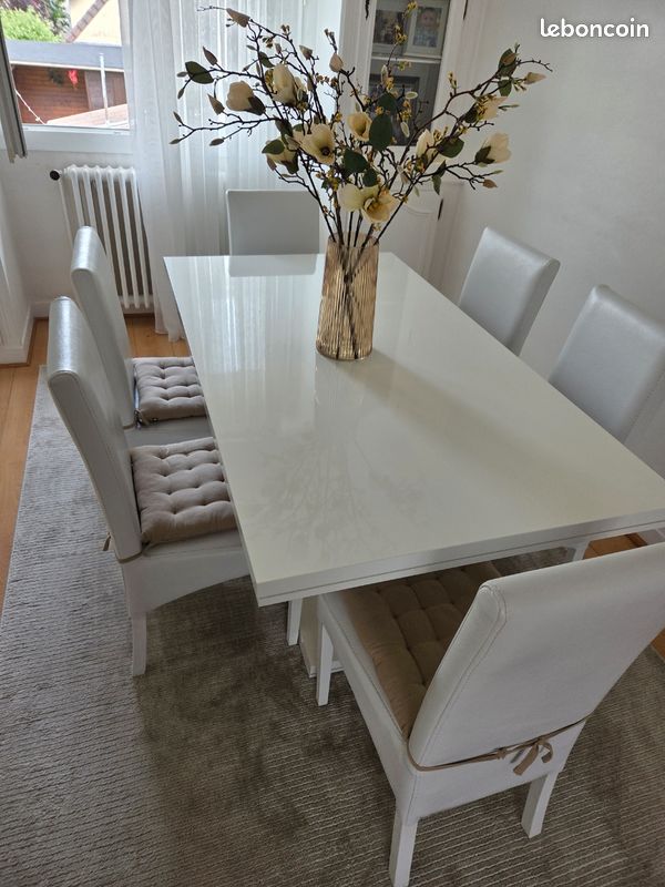 Ensemble table et 6 chaises (image 1)