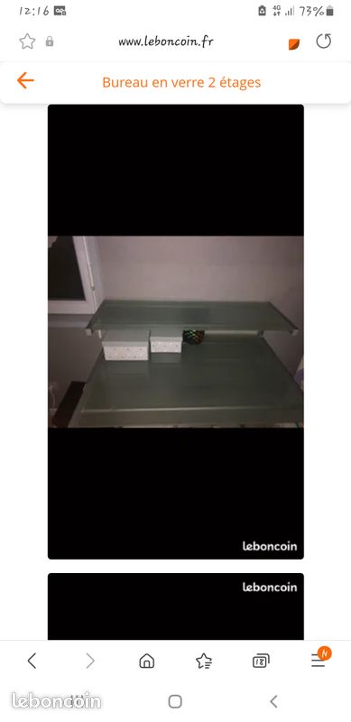 Bureau 2 étages en verre (image 2)