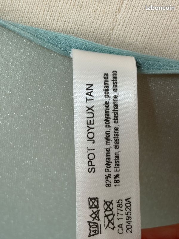 Ensemble lingerie Valisere Spot Joyeux bleu vert taille 90B 40 neuf avec étiquette (image 11)