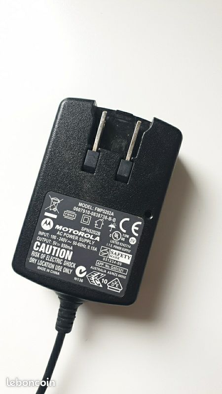Alimentation Motorola SPN5202B neuve - 9V 850mA (image 3)