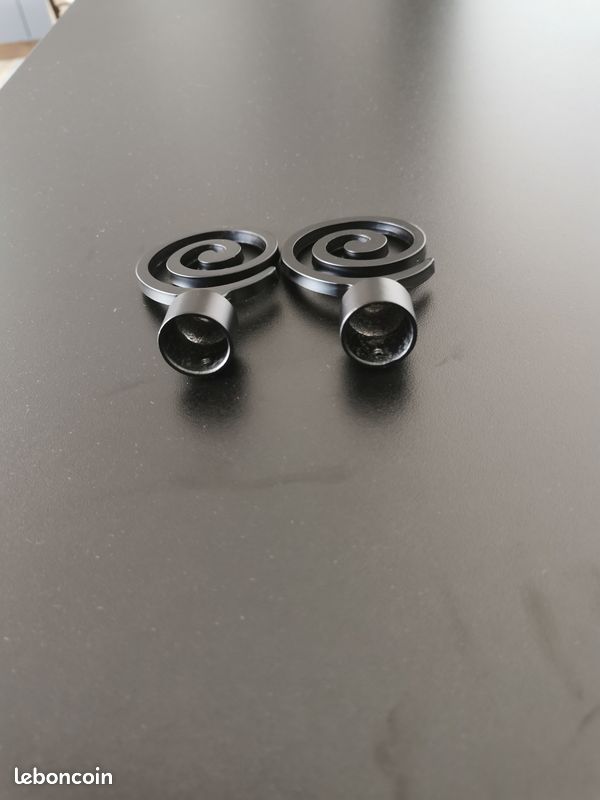 Embout Bouchon Pour Barre à Rideau GoodHome 19 Mm Araxos Noir