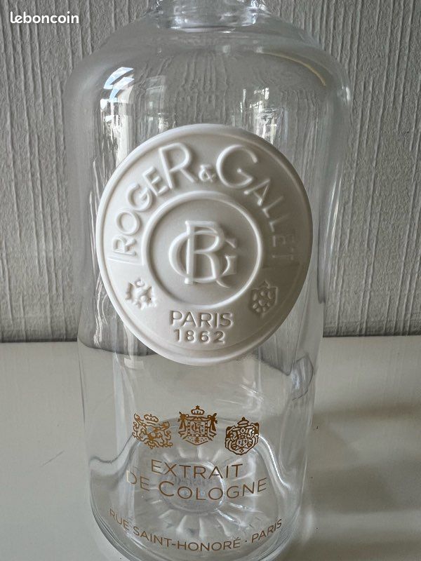 Paire De Bougeoirs Anciens Flacons Roger Gallet - Verre - Déco Vintage - Neuf Avec Défauts Mineurs