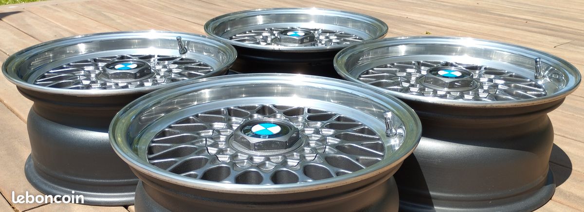 ♦️4 Magnifiques jantes BMW OEM E3 E9 E12 E23 E24 E28 E36 E34 E32 633 635 CSI M3 E30 BBS 5x120♦️ (image 4)