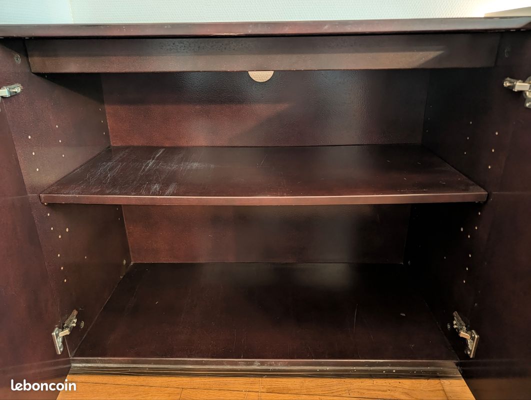 Meuble bas de rangement en bois - 90 × 45 × 75 cm (image 4)