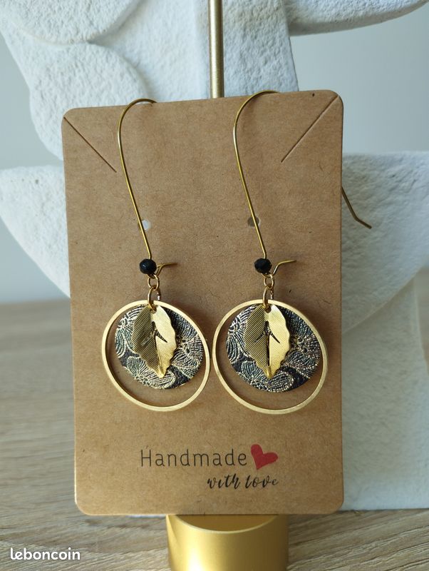 Boucles d'oreilles pendantes fantaisies (image 4)