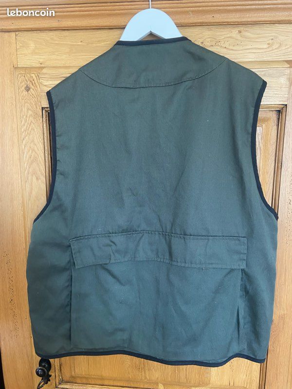 Gilet de pêche de luxe Bass Outdoor America Poplin vert foncé