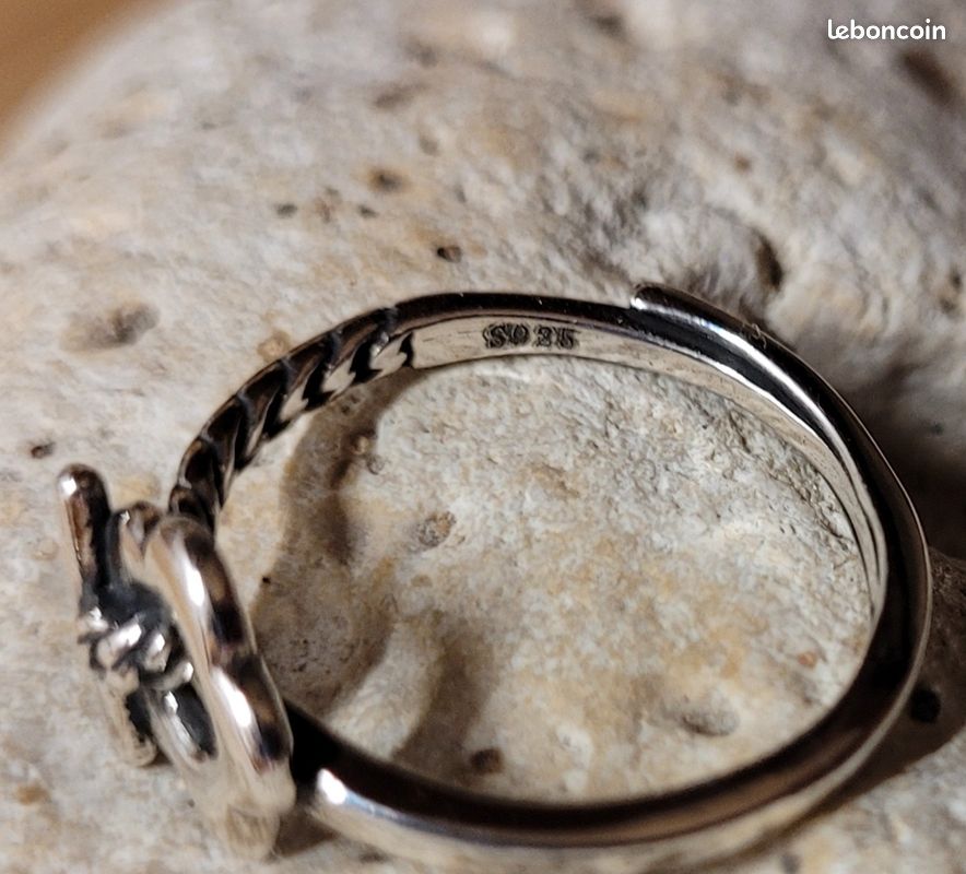 Bague En Argent Massif Neuve – Taille 54, Jamais Portée, Avec étiquettes
