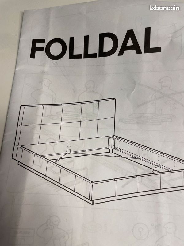 Lit Ikea Folldal + Matelas (image 1)