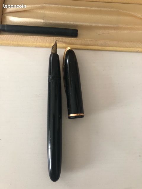 Stylo Plume Waterman Ancien - Plume En Or 18 Carats - Bon état Occasion - Couleur Bois