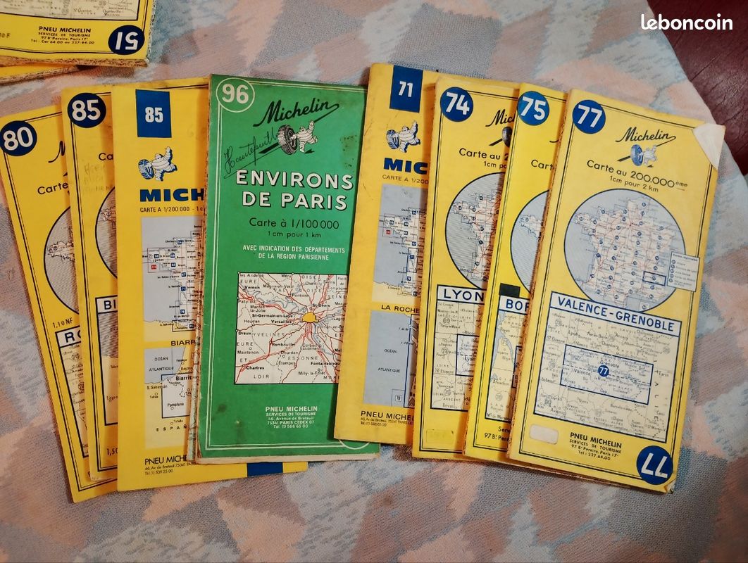 Lot De Cartes Routières Anciennes Michelin Et Autres – France – Occasion