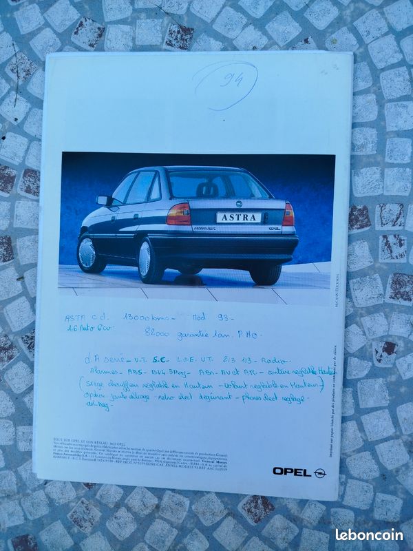 Brochure Opel Astra 1993 France (image 7)