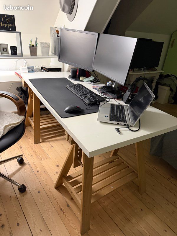Bureau, tréteau IKEA (image 1)