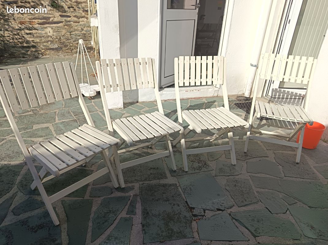 4 chaises pliantes vintage marque Gleizes (image 1)