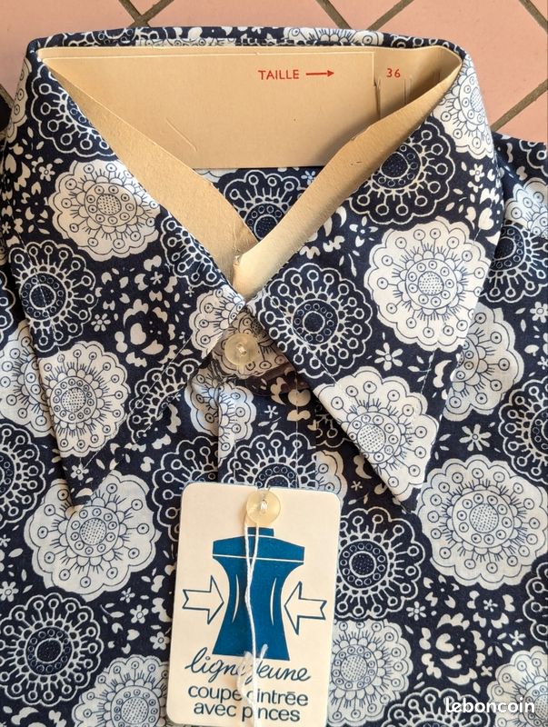 Chemise 1970 Psychedelique Stock Neuf (image 2)