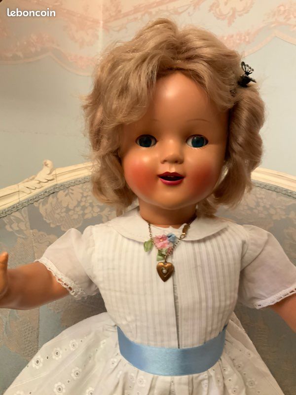 Poupée Raynal Florence Noire – Rhodoïd, 57 Cm, 1957 (rare, Très Bon état)