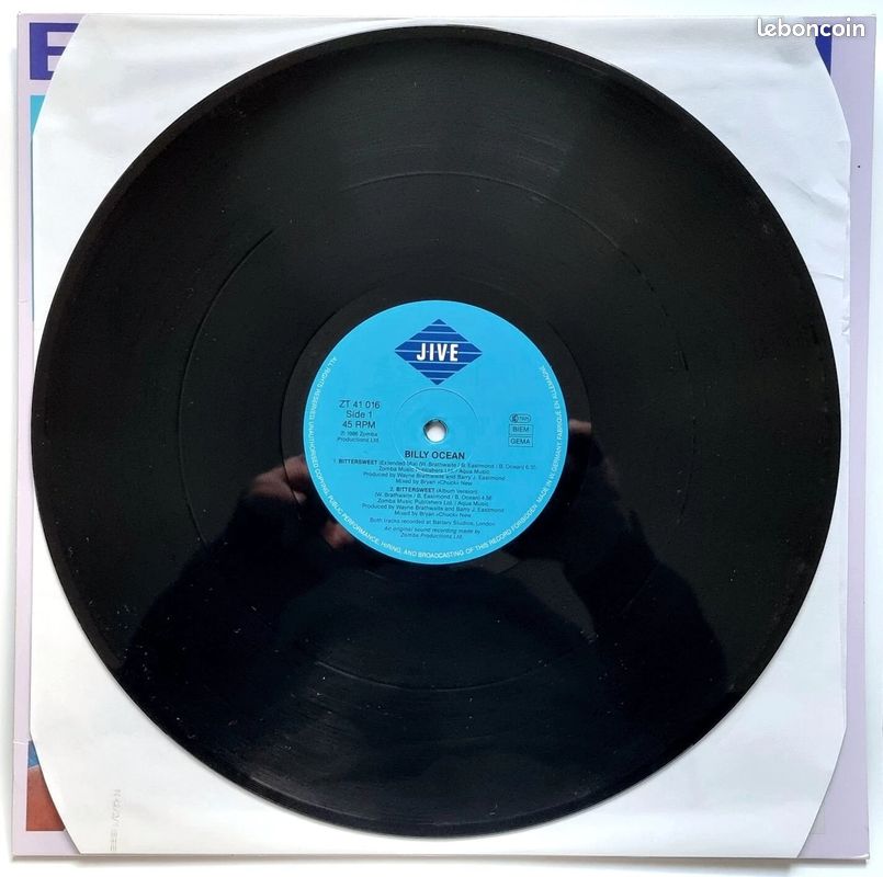 BILLY OCEAN - Bittersweet (EXTENDED VERSION) (12" Maxi 45T) (image 3)