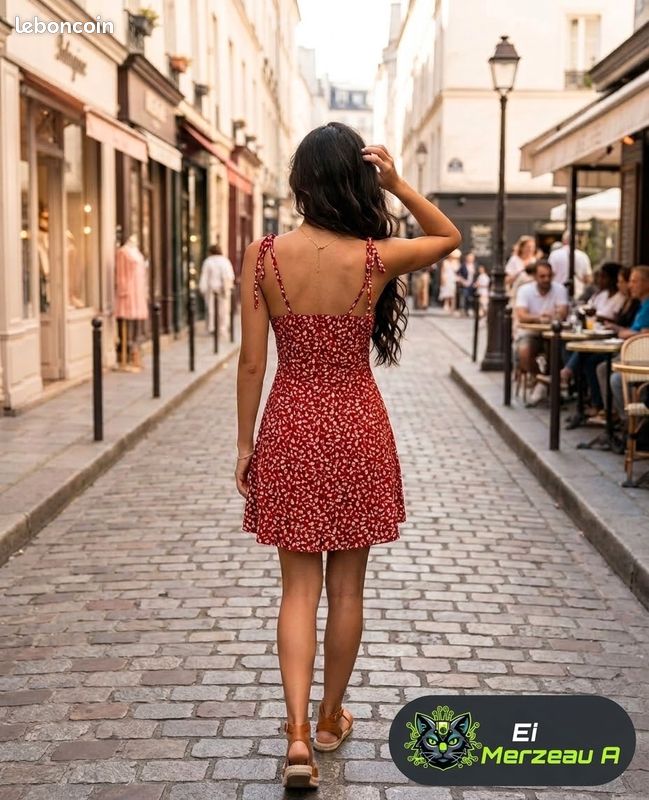 Robe parisienne L couleur rouge (image 2)
