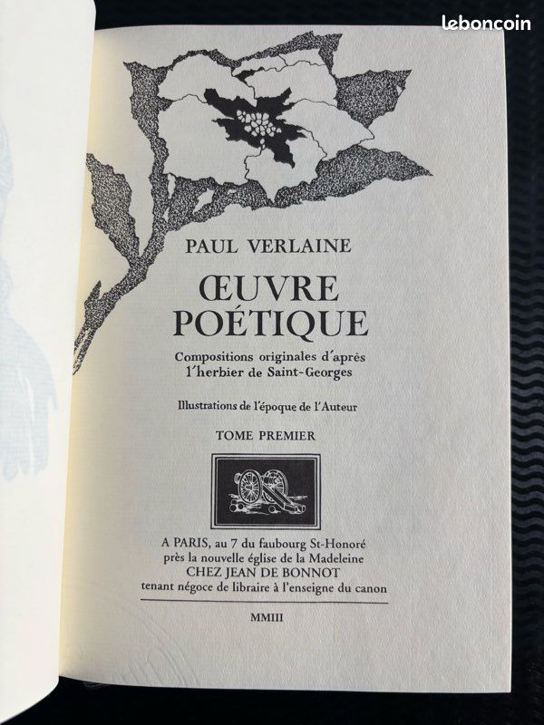 “Œuvre poétique” tome 1 Édition JEAN BONNOT (image 1)