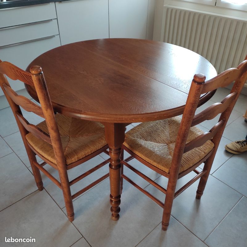 Table rallonge avec 4 chaises (image 1)