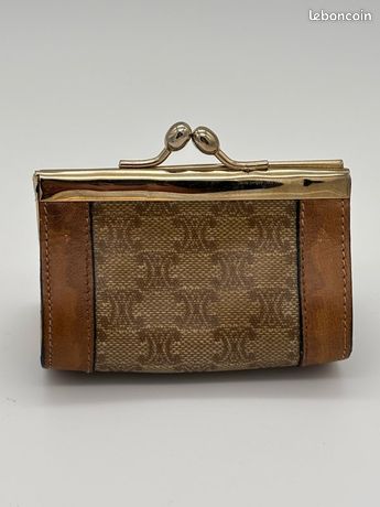 Porte-monnaie Clipsé ELODIE En Toile Vintage - Occasion, Couleur Noir, Modèle Femme