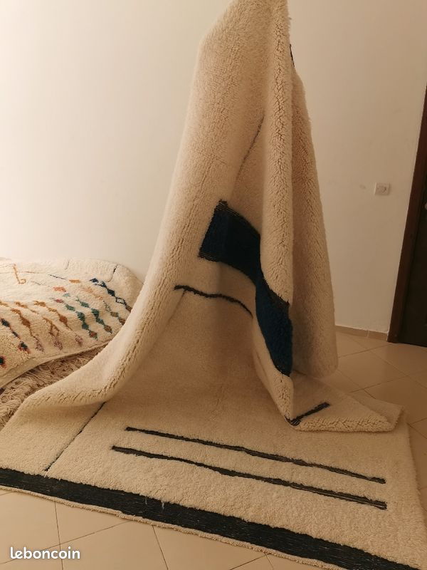 Tapis Berbère art déco blanc (image 6)