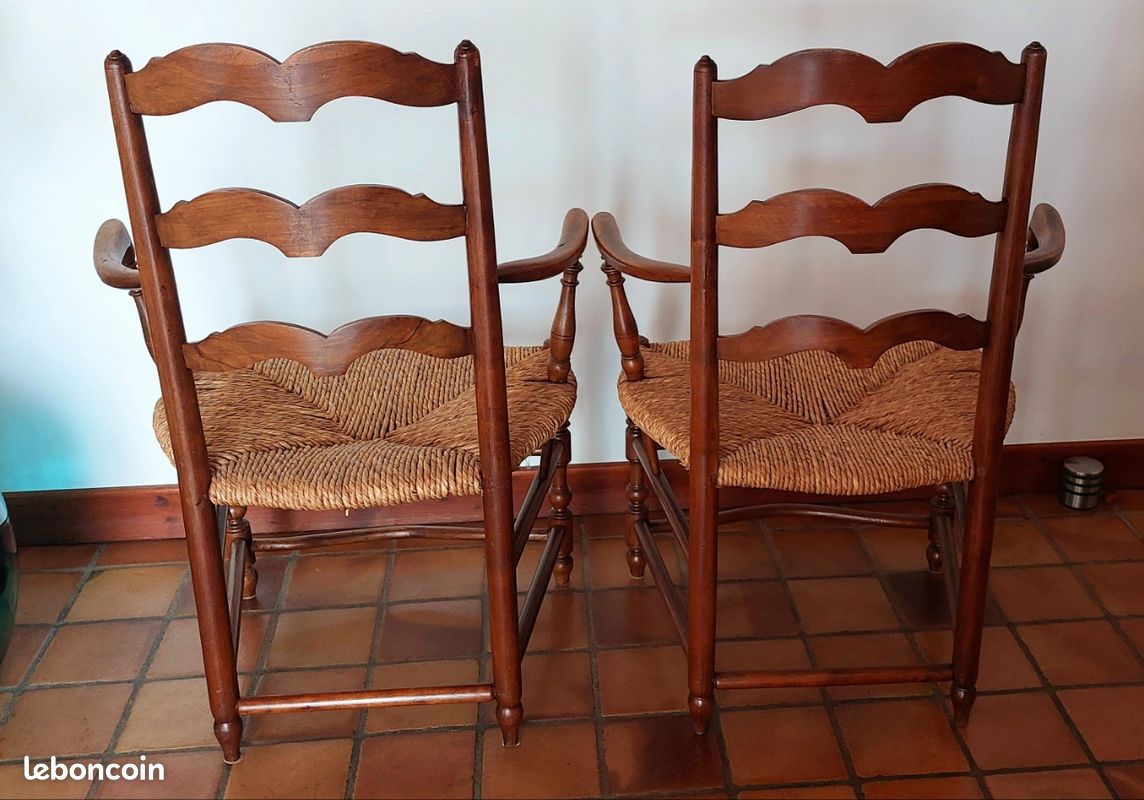 Lot de 2 chaises paillées (image 3)
