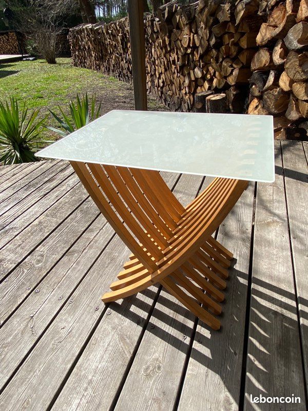 2 tables de chevet plateau en verre (image 1)