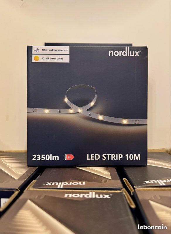 Lot de 12 bandes LED Nordlux 10m – NEUVES – Blanc chaud (image 1)