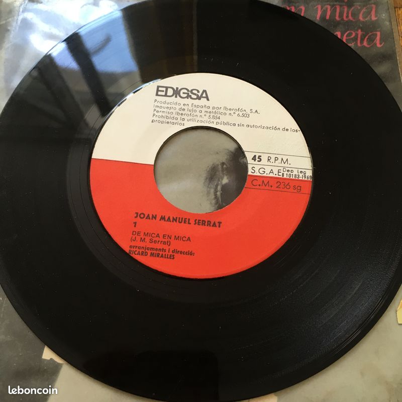 Vinylye- Joan Manuel Serrat - De mica en mica / La Carmeta (image 3)