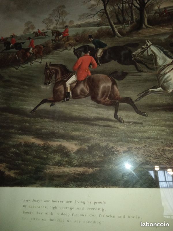Large gravure de chasse anglaise (image 3)