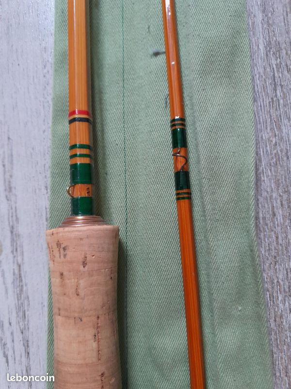 Canne à Mouche Bambou Pezon Et Michel 7'2 (218cm) – 2 Brins, Soie 4#, Action Parabolique, France