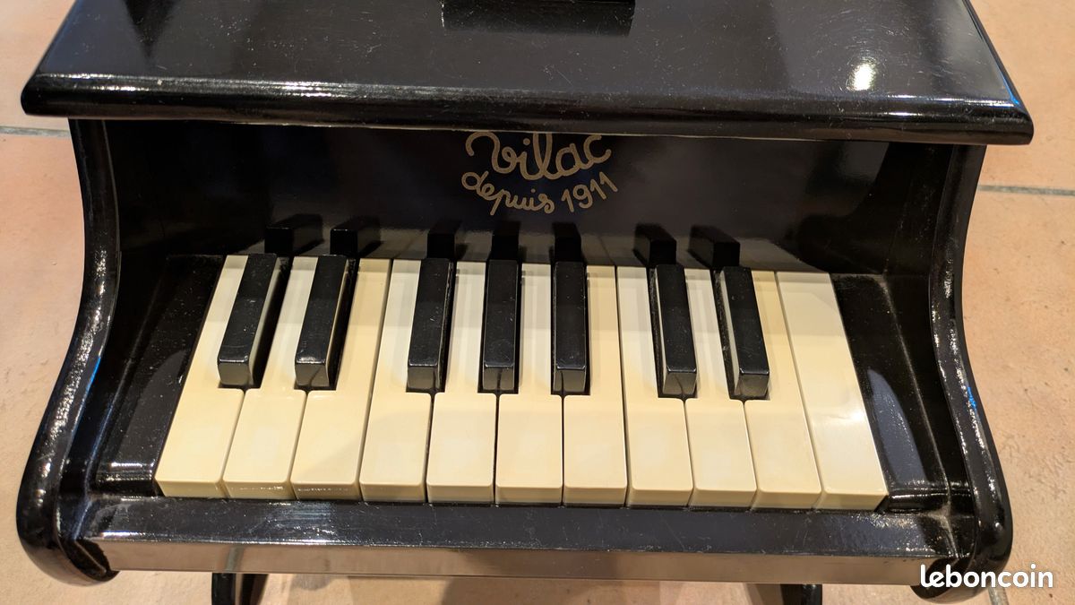 Piano Vilac noir enfant à partir de 3 ans avec partitions incluses - Instruments de musique