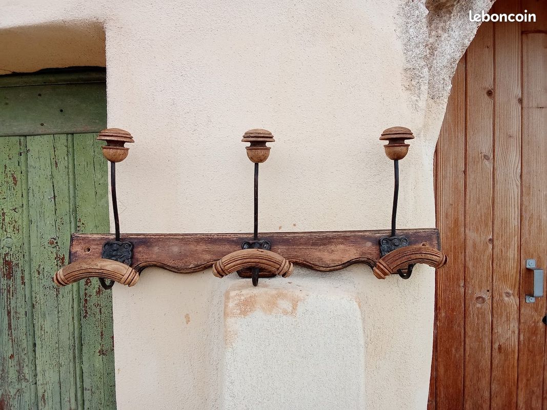 Porte-manteau Mural Ancien - Vintage Sans Marque Pour Couloir Ou Entrée