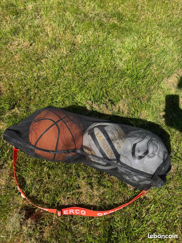 3 Ballons : Volley, Basket, Football dans leur filet (image 2)