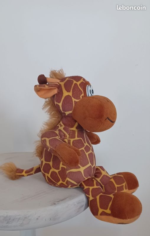 PELUCHE JOUET ANCIEN GIRAFE FAIT MAIN / PLUSH HANDMADE