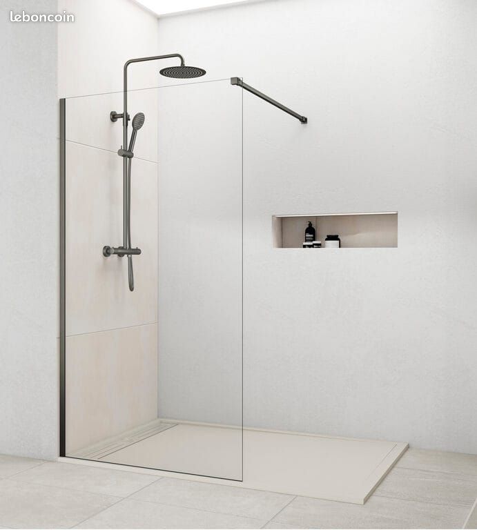 Paroi de douche fixe neuve dans son emballage d'origine (image 1)