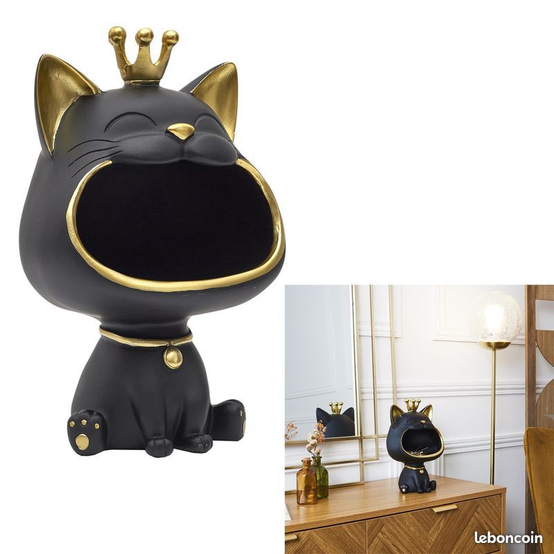 Statue chat noir vide poche (image 3)
