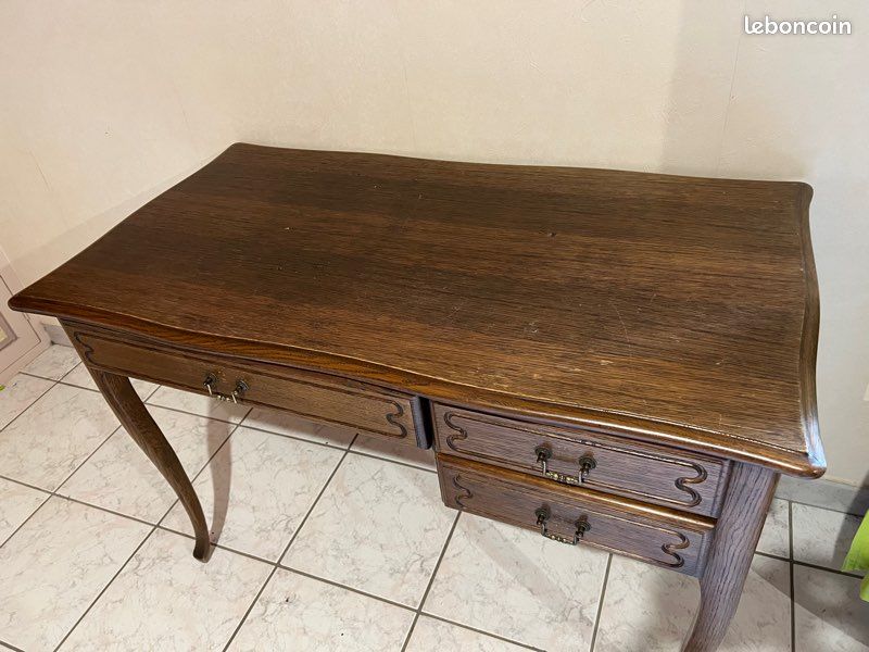 Bureau / secrétaire en bois avec tiroirs (image 1)