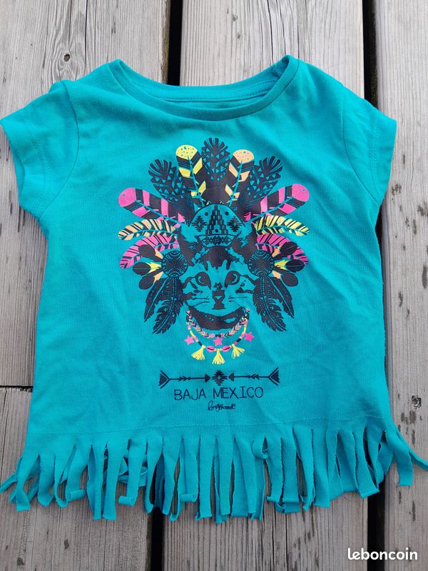 T-shirt à manches courtes et franges LONGBOARD2 ans / 24 mois (image 1)