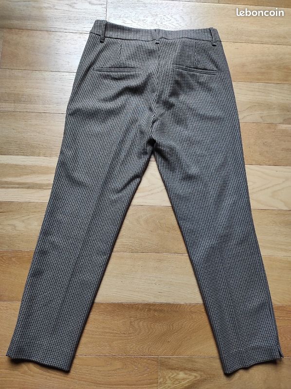 Pantalon 7/8 pied de poule t 40 Camaïeu (image 3)