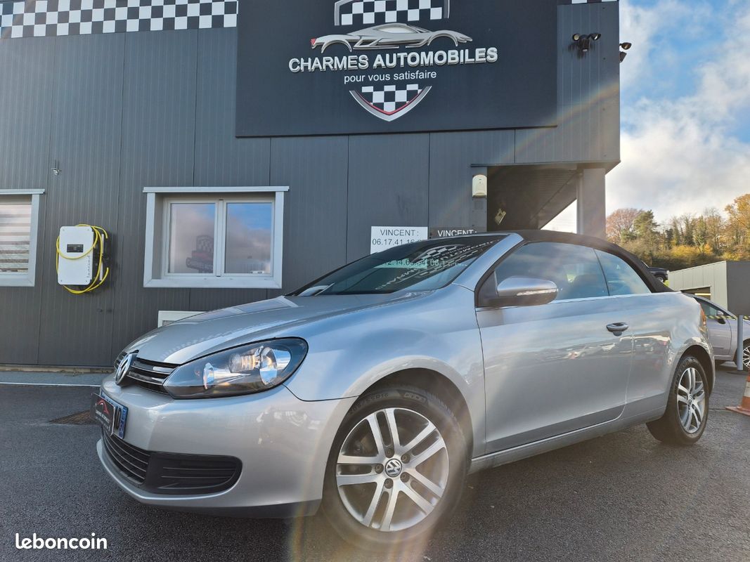 VOLKSWAGEN GOLF 6 CABRIOLET 1.6 TDI 105 CV CARAT AVEC SEULEMENT 109 000 KMS AU TARIF DE 9999 a saisir (image 1)
