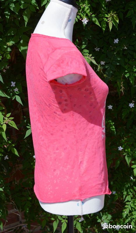 Tshirt Rose fuchsia Converse Taille 36/S (image 5)
