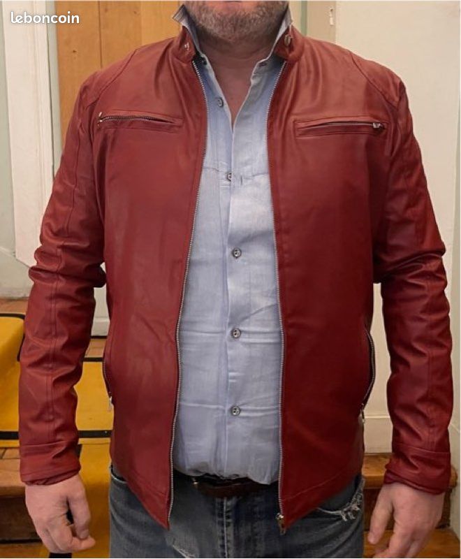 Veste bordeaux David Casual (image 1)
