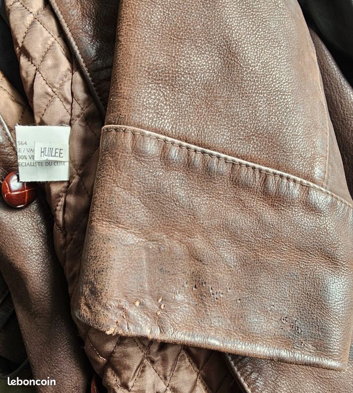Veste En Cuir Véritable Got Hide - Couleur Brun Antique - Taille XS à XXXL - Style Fashion - Neuf Avec étiquettes