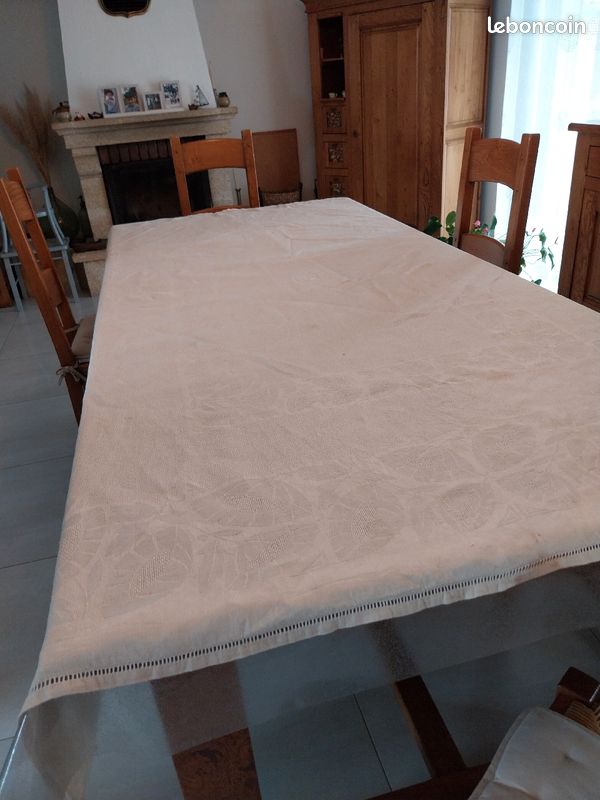 Nappe ancienne en lin (image 1)