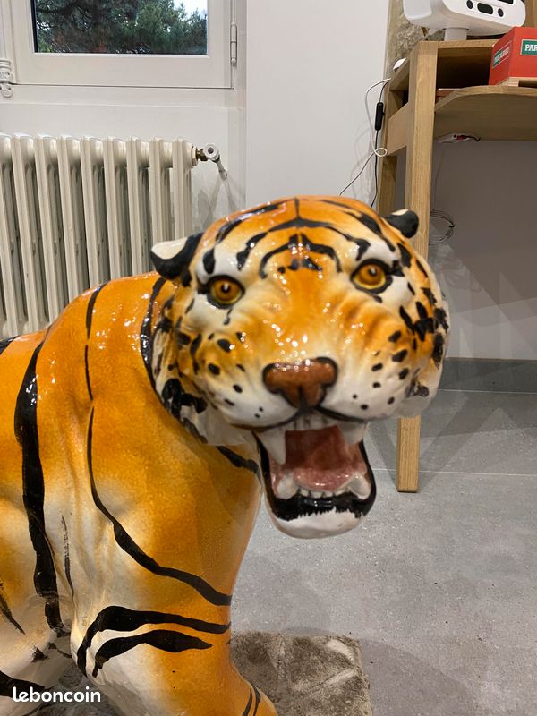 Tigre En Céramique, Design Italien, Fait Main, Neuf