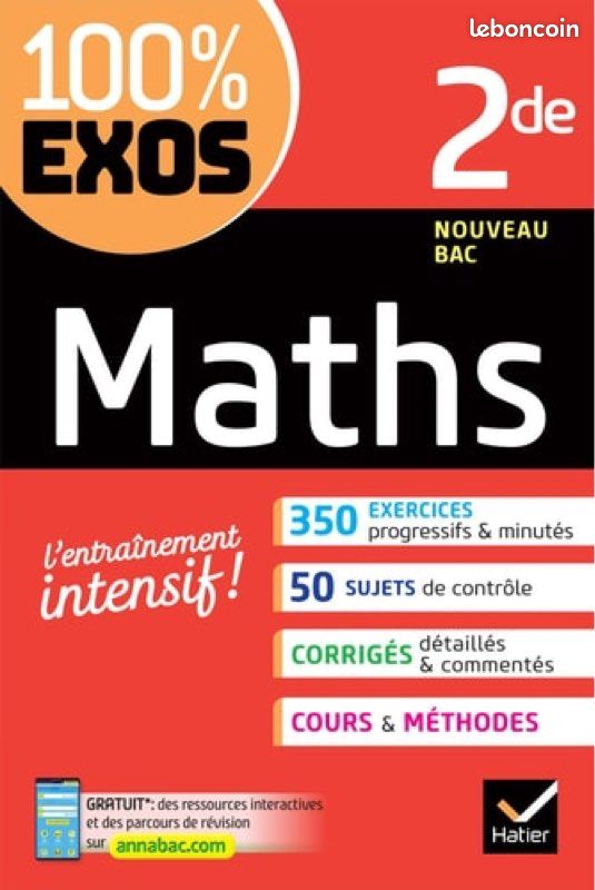 Livre de maths 2de (image 1)