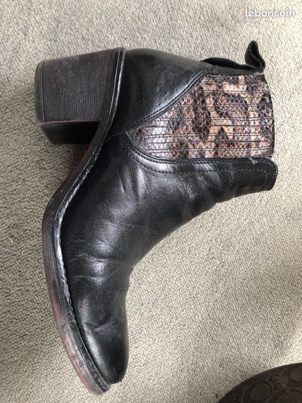 Bottines noires lézard (image 4)